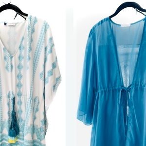 CABANA LIFE | M | Beach Kimono Butterfly Handkerchief Tropical Tassel Dress LOT
